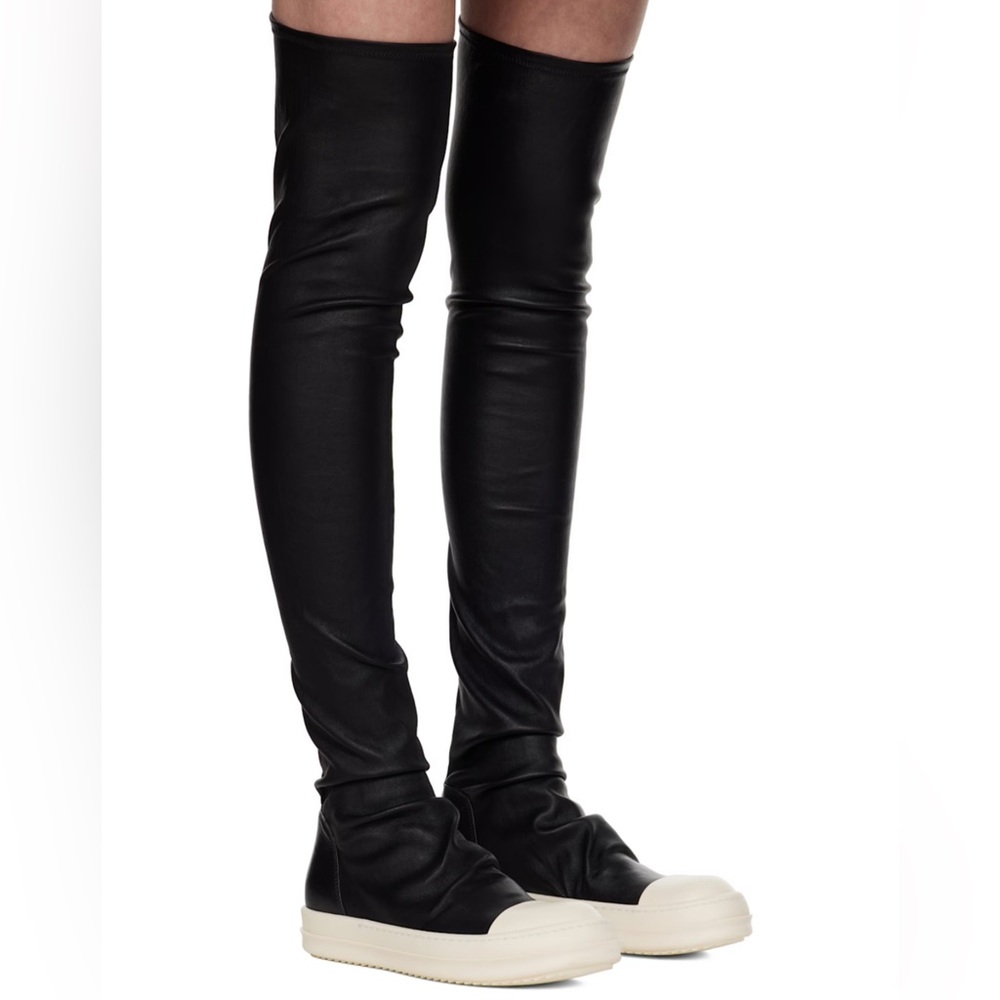 Rick Owens Black Over-the-Knee Stocking Boots